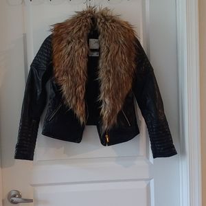 Faux leather jacket